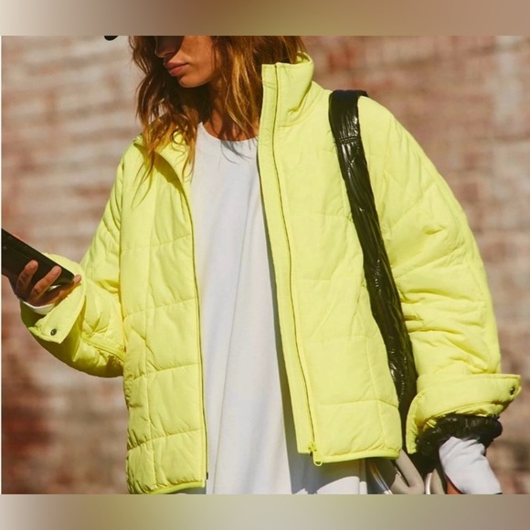 FP Movement by Free People Jackets & Blazers - FP Movement by Free People Yellow Quilted Puffer Jacket, Size Large NWOT